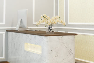 フロント受付の<wbr>内装